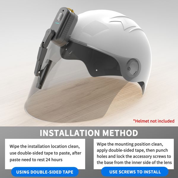 Rechargeable Motorcycle Helmet Wiper Universal Waterproof Helmet Windshield Wiper Compatible With Most Visor