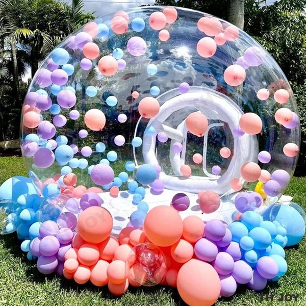 wholesale Outdoor Rental Camping Clear Transparent Inflatable Crystal Bubble Tent Inflatable Bubble Dome Tent With Tunnel with blower free s