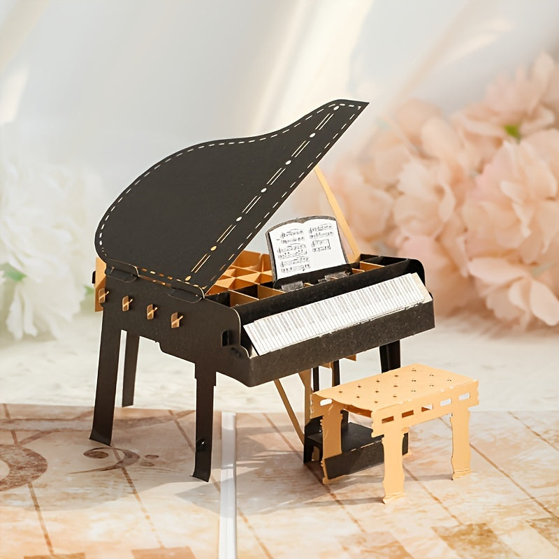 TEMU 3d Pop-up Piano Card For - Happy Birthday, Graduation, Father's Day, , Congratulations, Retirement, Thank You - Perfect Gift For Music Lovers,
