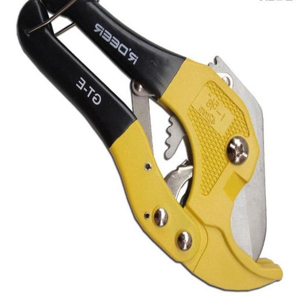 Freeshipping 42mm PVC Pipe Cutter 1-5-8&quot; Plastic PP-R-PU-PE Plumbing Tube Cutting Pliers Scissors Ratchet Cutting Action Knife Ofcdf