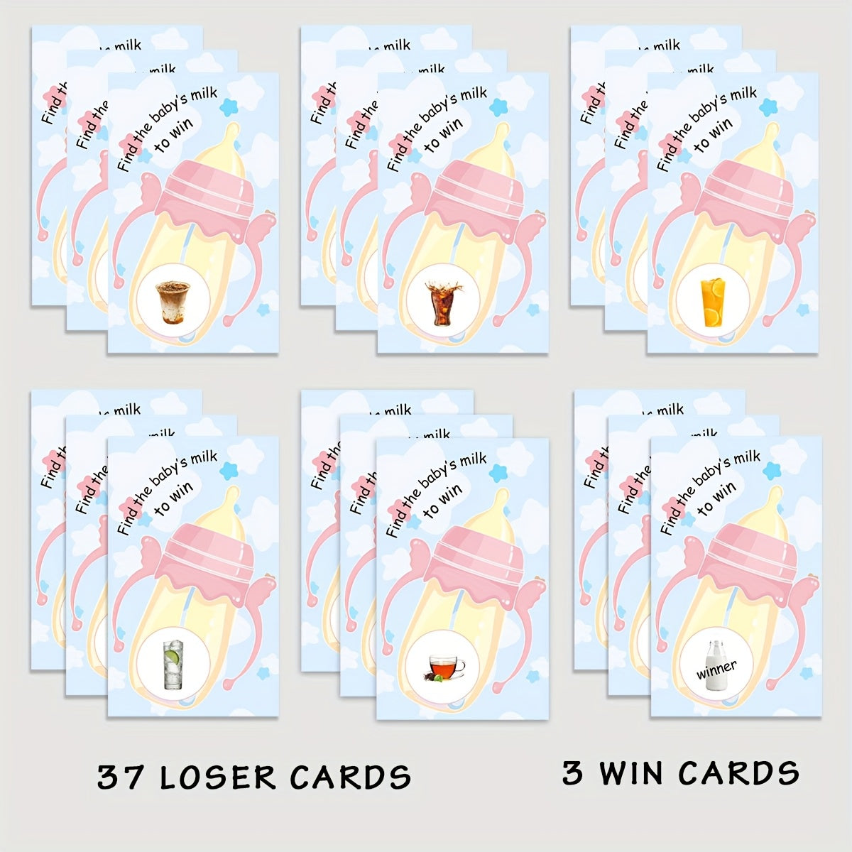 TEMU 40pcs Scratch Off Cards - "find " Game, Ice Breaker Activity For Showers & Baptisms, Silly Game With Prizes, Shower Games | | Durable Paper