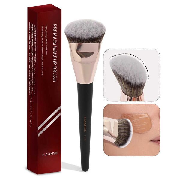 MAANGE Contoured Foundation Brush Foundation Makeup Brushes Face Brush For Liquid Or Cream Foundations Makeup Tool for Beauty Y240807