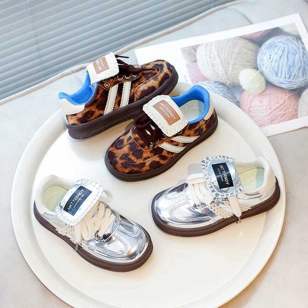 Sneakers Childrens Casual Sneakers Tamanho 26-36 Leopard Boys Girls De Training Shoes Four Seasons Modelos Cem Sapatos de Board Non Slip S 2