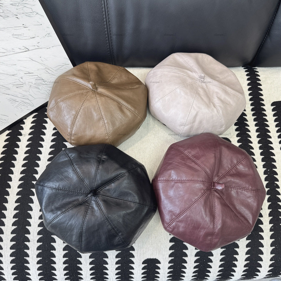 Top child Ball Cap leather boys ear muff girls Sun protection kids fashion accesories baby caps A366X10N075