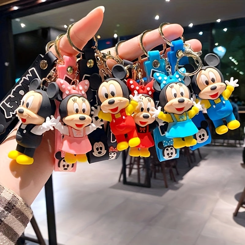 TEMU Officially Authorized And Keychain 6pcs Set Fashionable Car Ornaments Suitable For Bags, Clothing, Backpacks, Parties, Birthday Decorations, Is