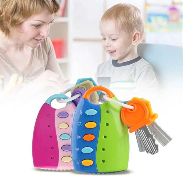 Infant Toy Musical Funny Baby Musical Car Key Toys Vocal Smart Remote Car Voices Pretend Play Education Toy Y240813