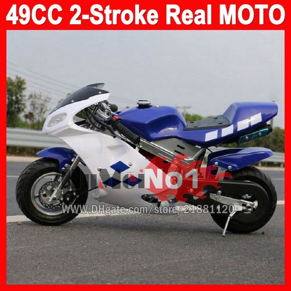 40COLOR REAL 49CC 2STROECO SUPERBIGUE MINI OFF-ESTROU-ROAD Mountain Bike Small Motorcycle Vehicle Hill Bikes Beach Sports Children Bike Bike