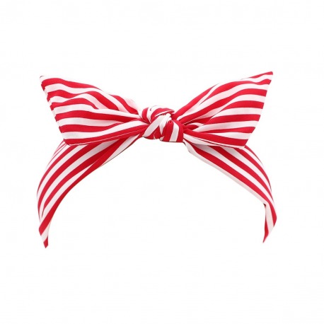 Ib Fashion Hair Bandeau rayé rouge