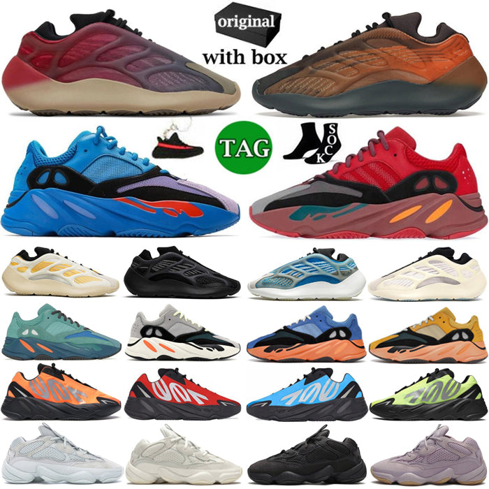 Box 700 With Running Shoes Men Women V3 Copper Fade Carbon Azael Alvah V2 Res Blue Red MNVN Bone 500 Salt Utility Black Mens Trainers Designer Sneak