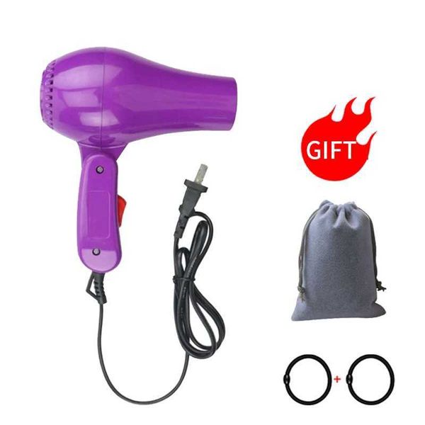 Hair Dryers Mini professional hair dryer collection nozzle 220V EU plug foldable travel home electric hair dryer H240906
