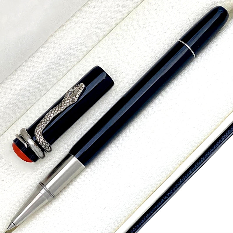 Special Edition Heritage Collection Rollerball Pen Black Resin And Metal Ballpoint Pen Unique Snake Clip Office School Writing Ink Fountain Pens