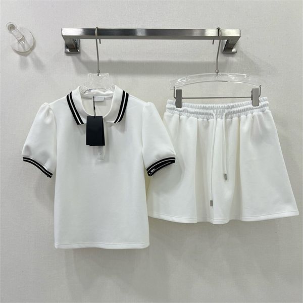 women tracksuit womens designer clothing casual style two-piece set chest embroidered letter short sleeve T-shirt and drawstring elastic wai