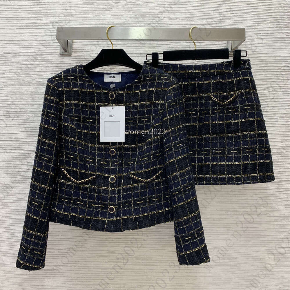 Women skirts suit Designer dresses Woven tweed two-piece brand woman jacket set Women Fashion skirts casual coat skirts 2pcs Dec 10