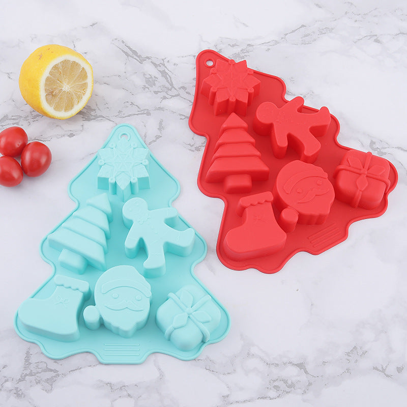 Silicone Christmas Tree Cake Mould - Multipurpose Kitchen Tool with Unique Pattern for Baking