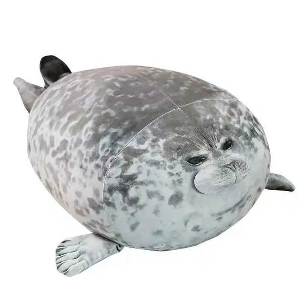 20CM Angry Blob Seal Pillow Chubby 3D Novelty Sea Lion Doll Plush Stuffed Toy Baby Sleeping Throw Pillow Gifts for Kids Girls Y240918