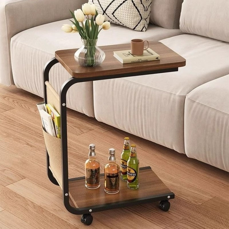 M8152 Sofa side table movable side table with wheels bedside table bedside table