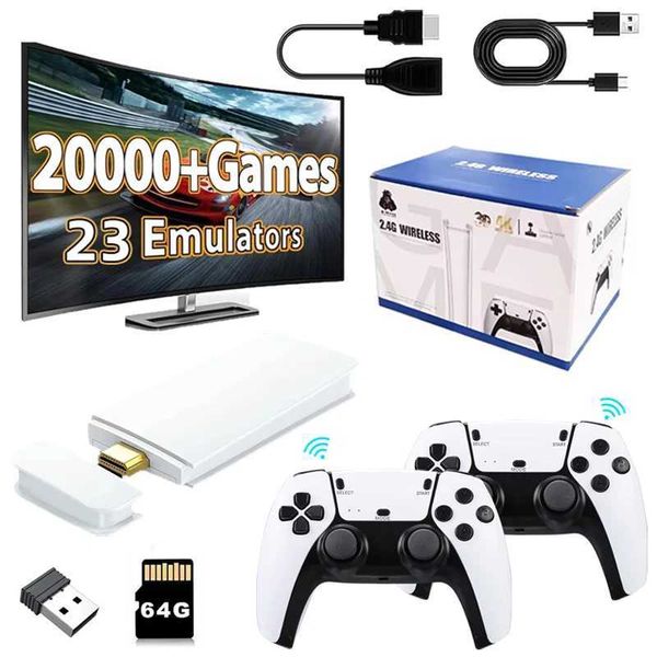 M15 4K Game Stick Mini Video Games Consoles Retro Handheld 20000 Games Player HD Video Game Stick 2.4G Double Wireless ControlleXJ241204