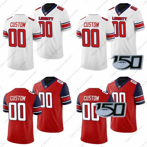 Custom NCAA Liberty Flames College Football Jerseys Kylen Austin CJ Daniels Malik Caper Willis Charlie Brewer Burnett Hampton Lowe Salter Bl