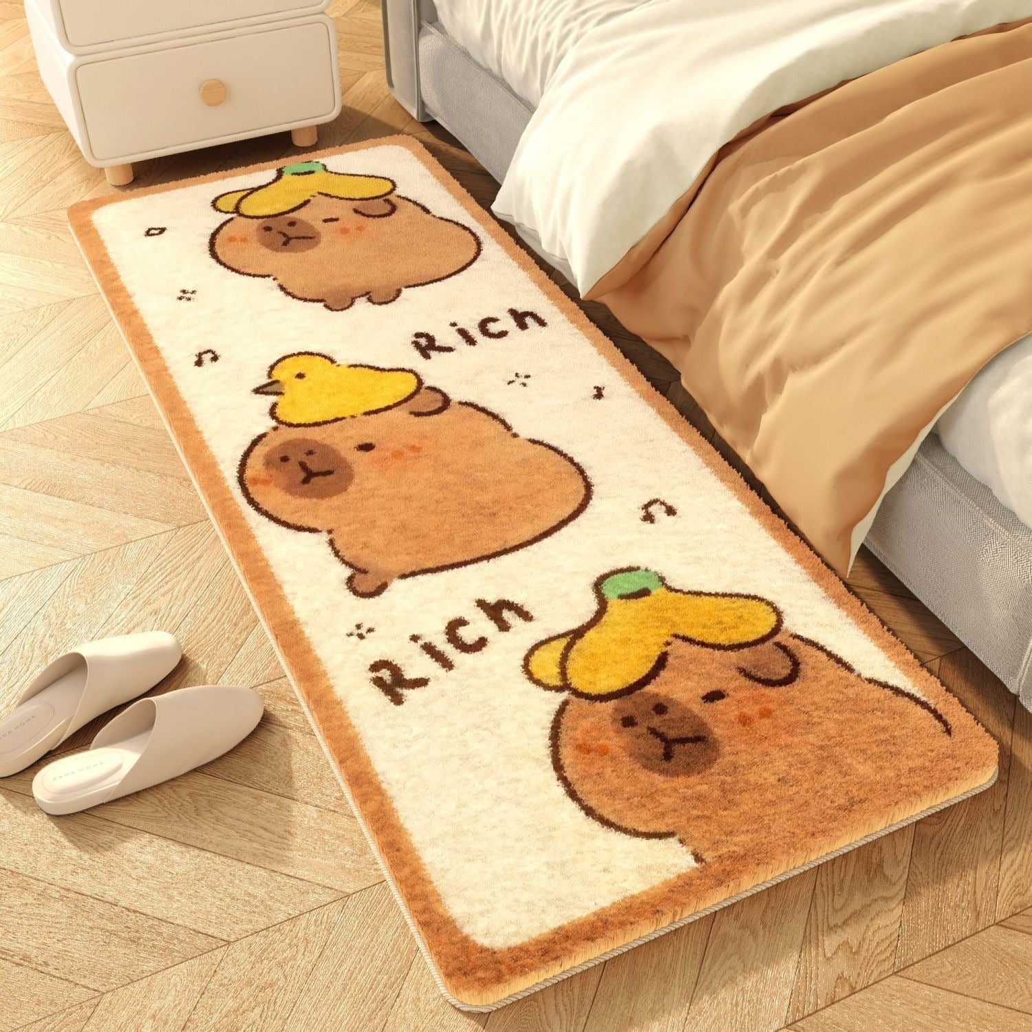 Cartoon Carpet Bedroom Bedside Decorative Carpet Long Wear-resistant Floor Mat Soft Mat