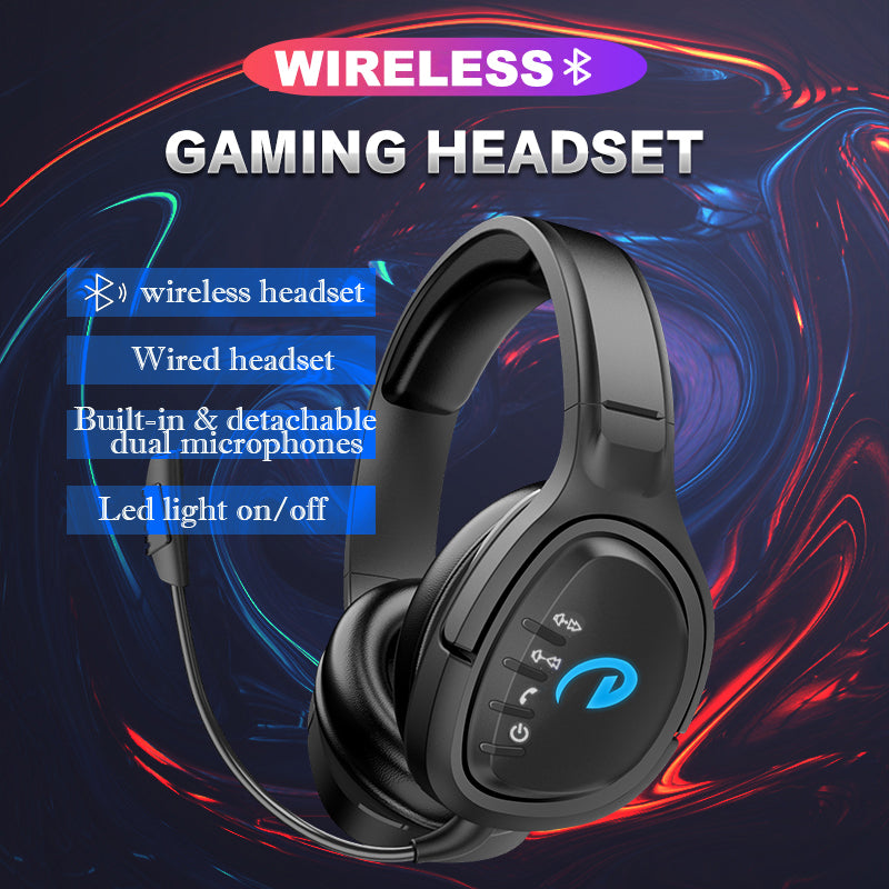 3.5mm Wired HIFI Gaming Headsets On-Ear Headphone Wireless Bluetooth Headphones With Mic for Laptop Tablet ipod touch iMac Mac MacBook Air pro 13 PS