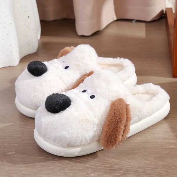New Winter Neutral Cartoon Dog Health Plus Casal Casal N-Slip House Me Men e Wen Toe embrulham seus sapatos de algodão y241126