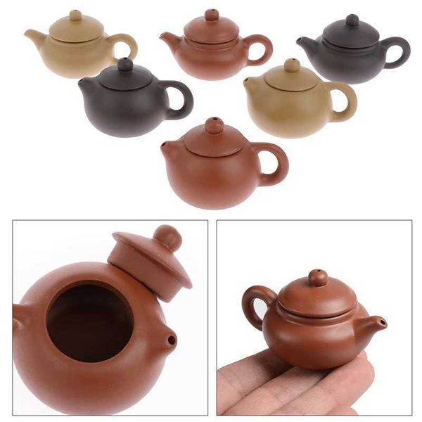 1 purple clay finger tea pot pet pocket tea set decorative tea set W240815