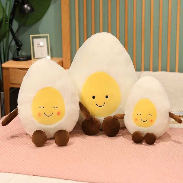 Plush doll Creative Super Soft Boiled Egg Food Plush Cuddly Plushies Doll Stuffed Soft low Different Emotions Baby Appease Toy Kids Gift Z25