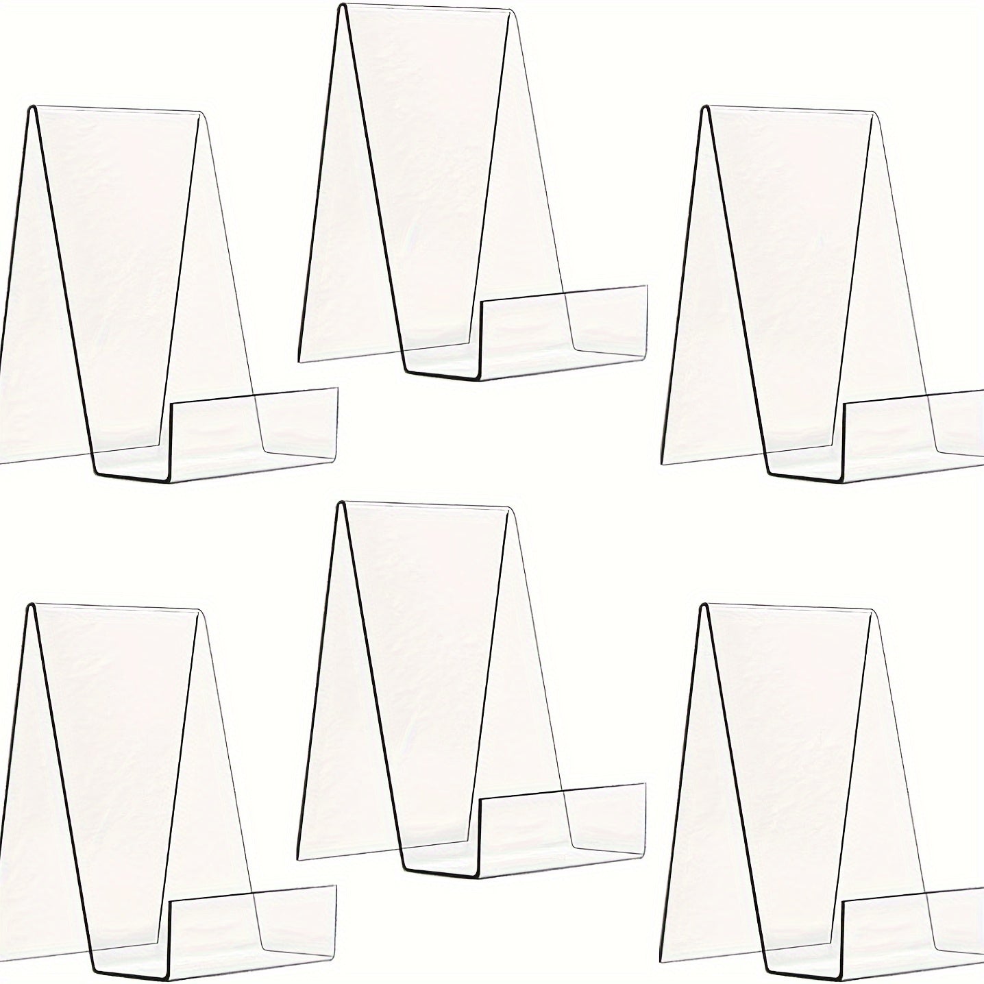 TEMU 2-6pcs Acrylic Bookshelf, Transparent Bookshelf Rack, Bookshelf Rack, Used To Display Tablets, Photo Albums, Postcards, Artworks, Magazines,