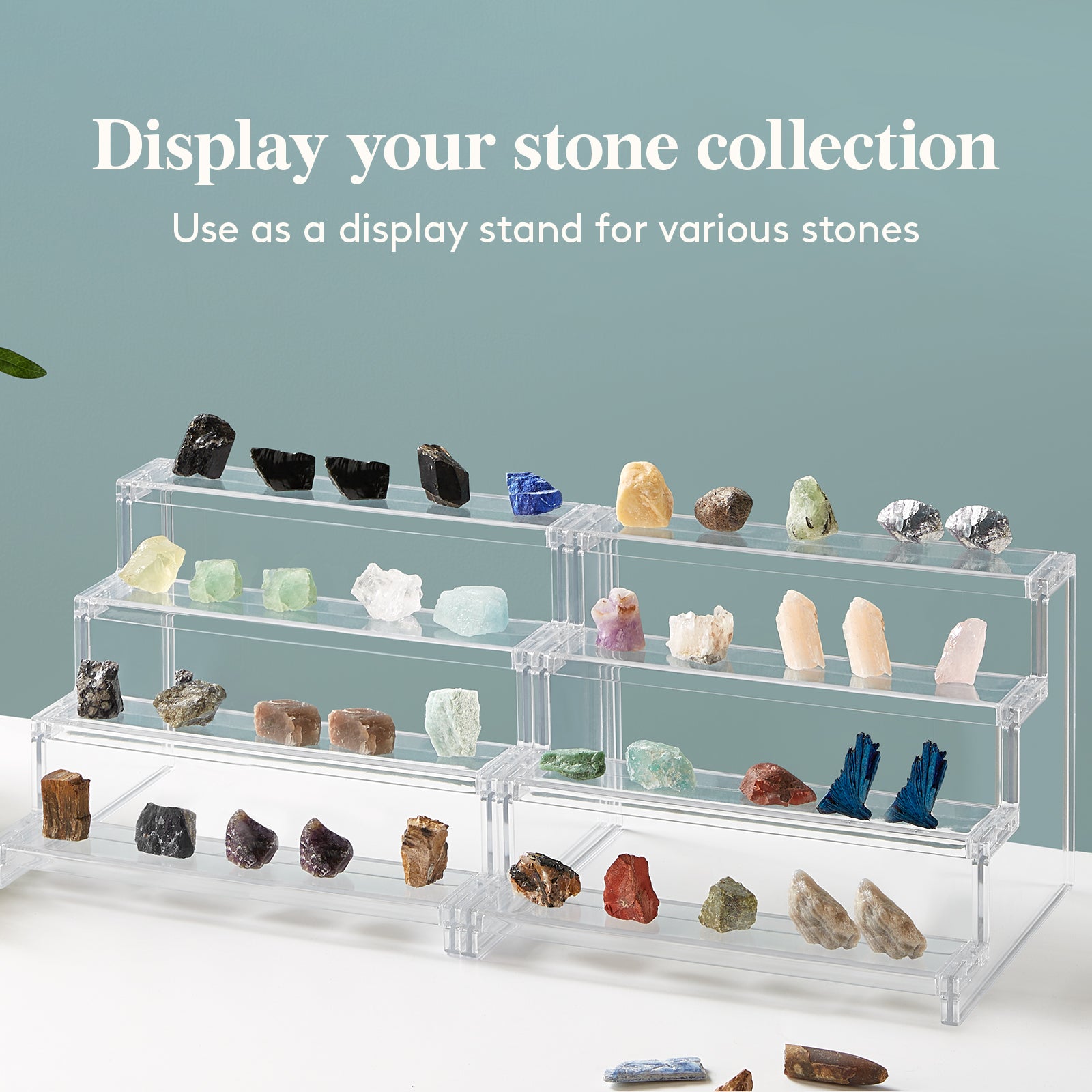 TEMU 4 Tier Clear Display Risers Stand, Plastic Risers For Display, Plastic Organizers For Figures, Cupcake, Perfume, Dessert, Desktop Display Stand