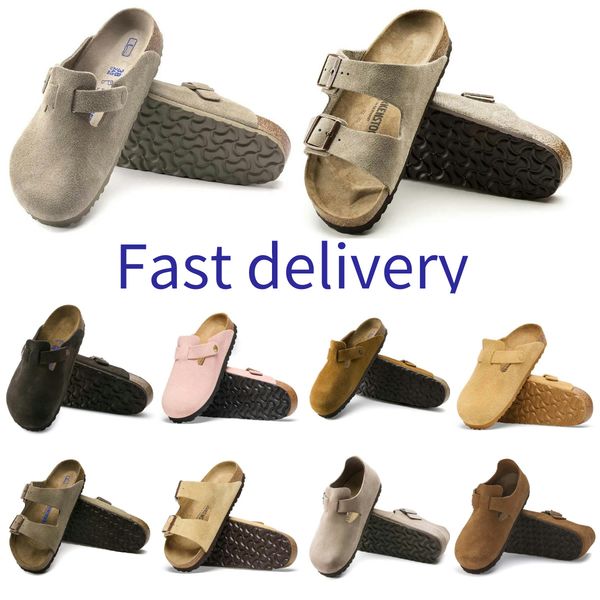2024 New Designer slipper slide men Platform Bostons Clogs Flip Flop Scuffs shoe Leather Slides Buckle Women Sandals Trainers Outdoor Loafer