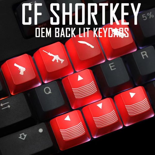New WASD Arrow Gaming Keycaps OEM Backlit Gamer ABS 4 Key Personality Black Red Keycap for CSGO MX Switch Mechanical Keyboard