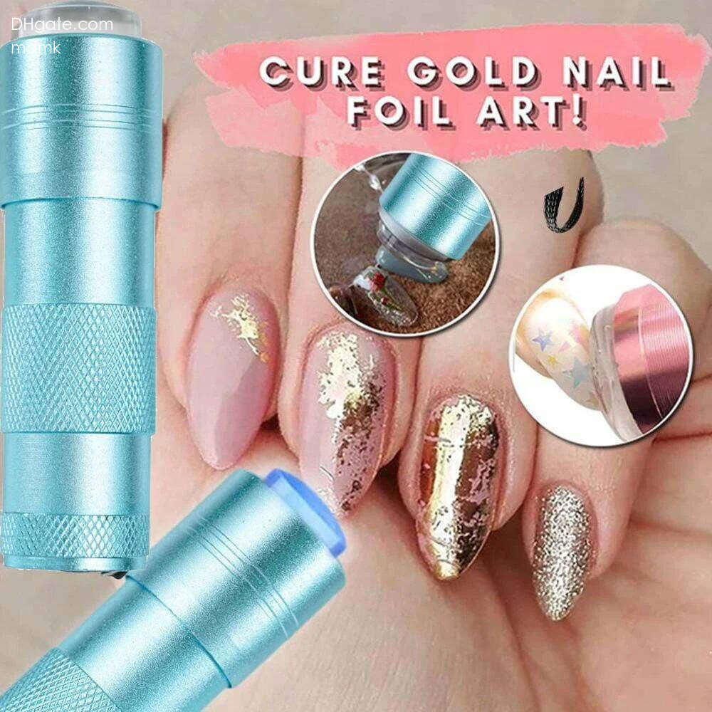 Handheld Press Light UV with Jelly Silicone Art Stamper for Nail Dryer Gel Polish Quick Dry Lamp Tools X250710