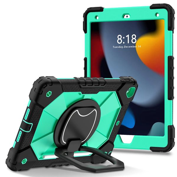 Multifunction Kictand Cases 3 in 1 Tablet PC Shockproof Shell 360 full Cover strap & Screen Protector for iPad 10th 10.9 10.2 Air4 Air5 pro