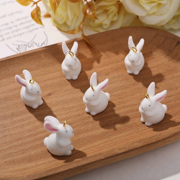 Pendentifs en résine flocage