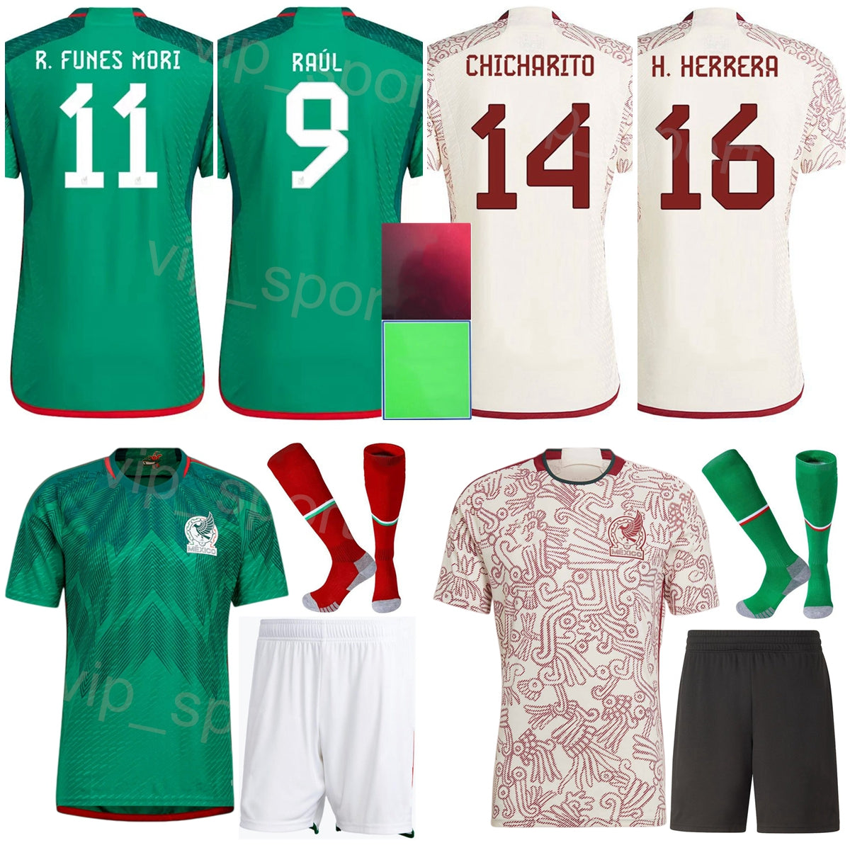 Man Youth National Team Soccer Mexico Jerseys 2022-23 World Cup Jesus Corona Alexis Vega Henry Martin Edson Alvarez Carlos Rodriguez Guillermo Ochoa
