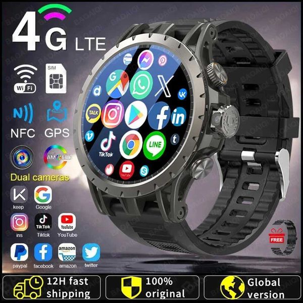 4G Full Netcom Android 9.0 4G Smart Watch 466*466 Amoled 1.43 Sn Display GPS WIFI HD Video Call 5MP Camera Smartwatch 2025XJ250108