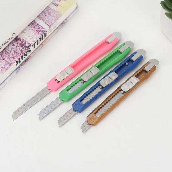 wholesale Candy-Colored Mini Utility Knife: Multipurpose Cutter for Precise Cutting (Random Color) LL