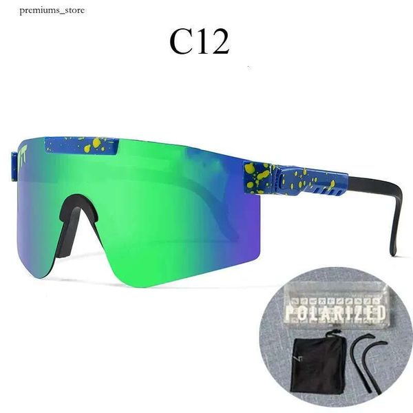 Sunglasses 5A Original Sport Google Polarized Cycling Glasses Pitvipers Sunglasses For Men-Women Outdoor Windproof Eyewear 100% UV Mirrored