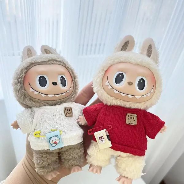 15cm Cute Mini Plush DollS Clothes Outfit Accessories For Korea Kpop Exo Labubu Idol Dolls Couples Sweater Shirt Clothing 241210