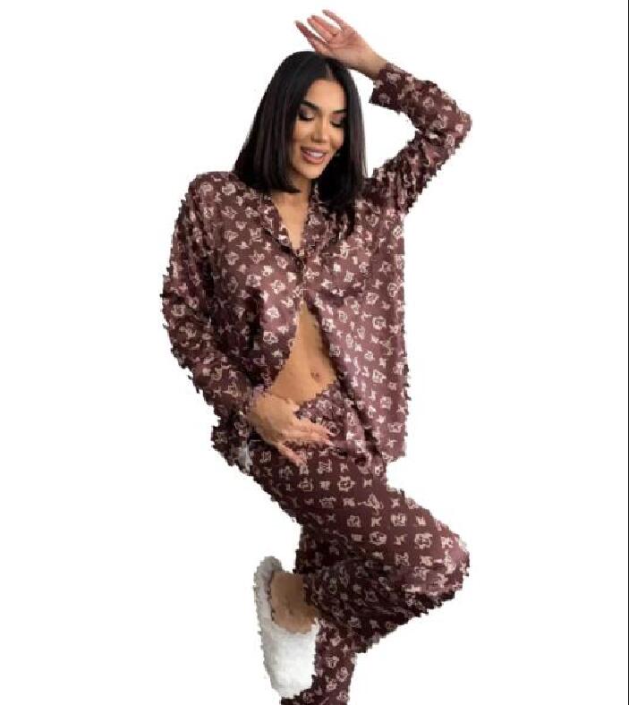 HOT Spring Autumn Women Pajamas Set Long Sleeves Full Pants Pijama New ice Silk Sleepwear Leisure Loungewear Girls Nightwear with headband