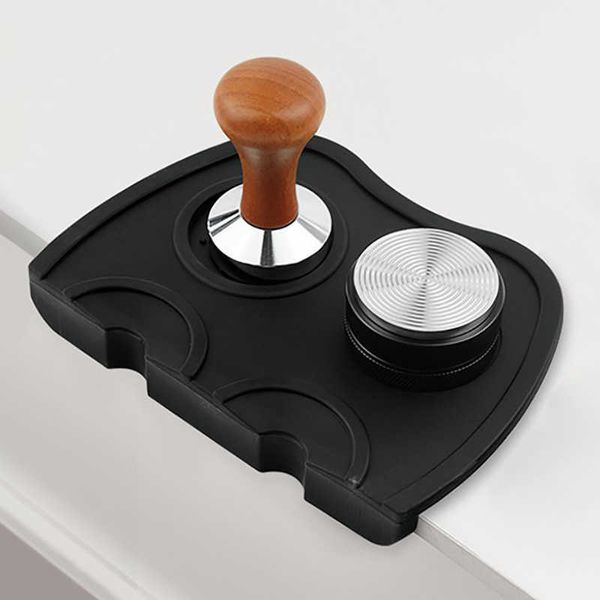 Tampers Espresso coffee tampons silicone mat tamper holder corner mat cushion anti-skid tamper barista mat coffeeware calcamento tools P2305