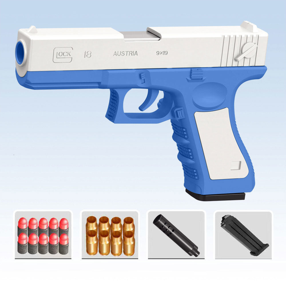 M1911 EVA Soft Bullet Foam Darts Blaster Toy Gun Simulation Pistol manual shell throw Shooting Pink Launcher With Silencer