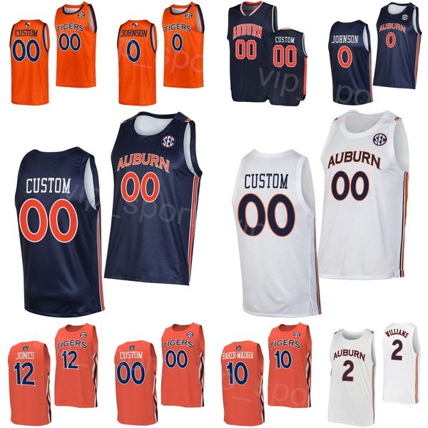 Auburn Tigers Basketball College 0 KD Johnson Jersey University 10 Chad Baker-Mazara 2 Jaylin Williams 4 Johni Broome 1 Aden Holloway 12 Jon