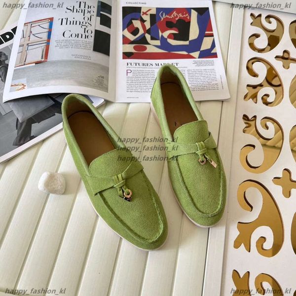 Designer Shoe Loropians Slippers Womens Mens Comfortable And Casual Slippers Cashmere Sandals Shoes Classic Buckle Round Toes Flat Heel Leis