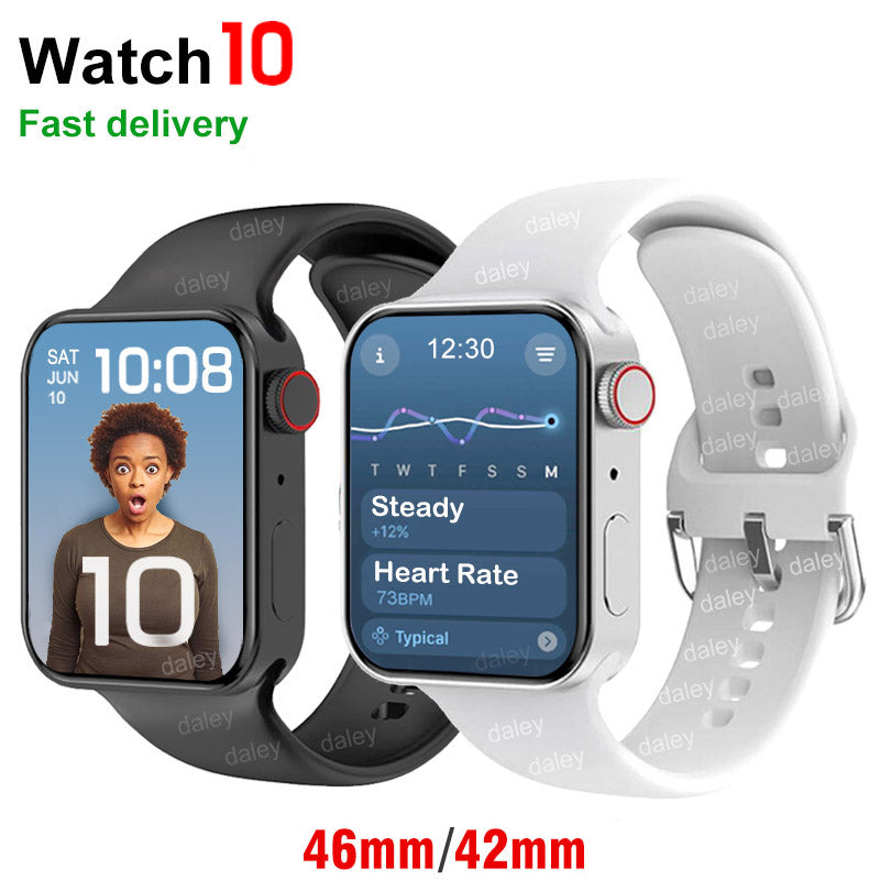 Smart Watch For Series 10 Ultra 2 S10 9 Smartwatch Sport Watch Men Women Fitness Tracker 46mm 42mm AI Call Heart Rate Wristwatch Bracelet Aluminum C