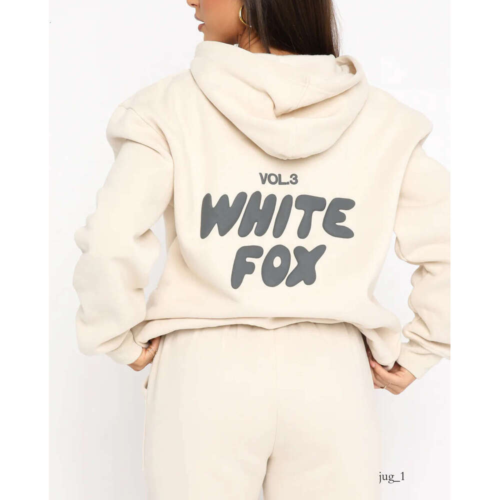White Foxliness Designer women tracksuits two pieces sets sweatsuit autumn female hoodies hoody pants with sweatshirt ladies loosejumpers woman b8