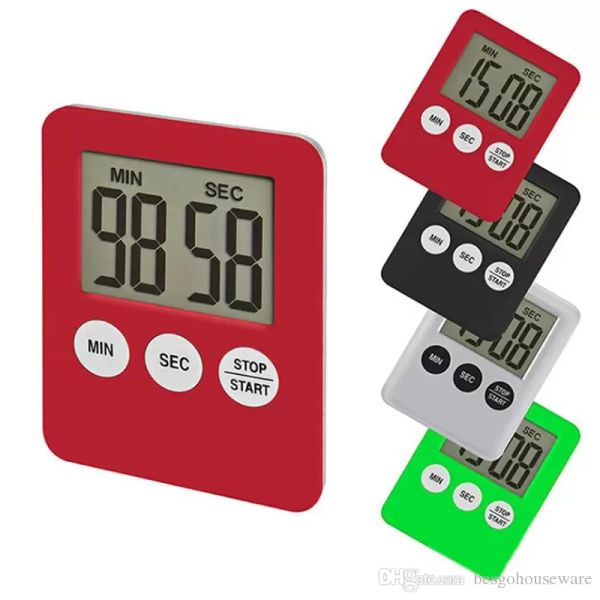 Kitchen Electronic Voice Timers LCD Digital Countdown Medication Reminder Household Cooking Timer Alarm Clock Gadgets
