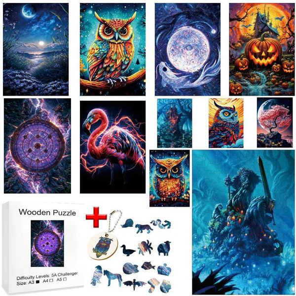 Childrens Educational Toy Model Kit Holiday gift Jigsaw Intellectual Exercise Board Games for Children Puzzle 3d Wood Puzzle Y240812