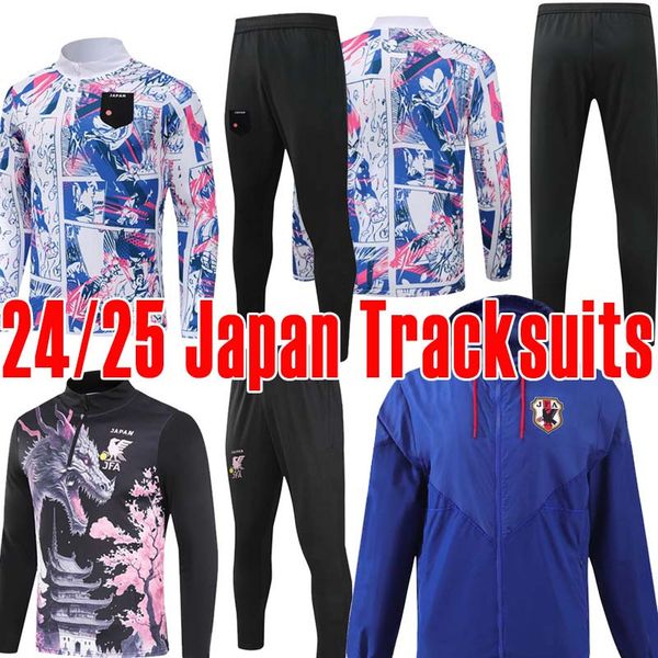 24 25 Japan Half Pull Training Suit ISAGI ATOM TSUBASA MINNO ASANO DOAN KUBO ITO Japan Football Sportswear Set Hoodie Survetement tracksuits