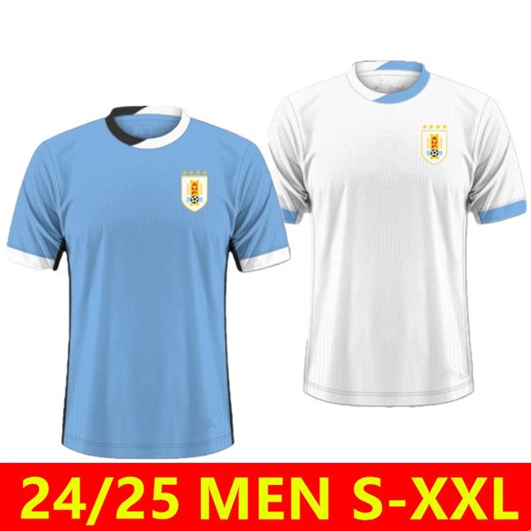 2024 SUAREZ Uruguay Soccer Jerseys home away 24-25 Maillots de football VALVERDE ARAUJO PELLISTRI maillot foot Men football shirts